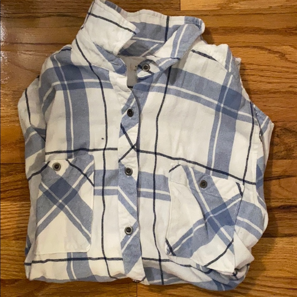 Blue and white Flannel